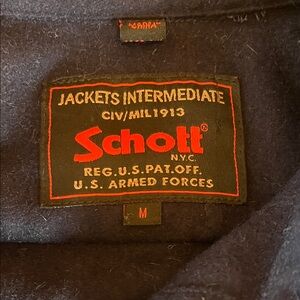 Schott Men's Charcoal Military Field Jacket